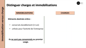 immobilisations versus charges