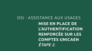 Comptes numériques - Mise en place de l'authentification renforcée - Étape 2/3