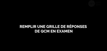 Remplir une grille de réponses de QCM en examen