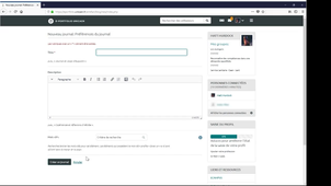 05 · Comment créer un journal sur la plateforme de eportfolio ?