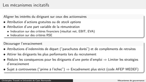 Mécanismes de gouvernance 7