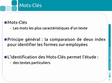 Fonction Mots-clés