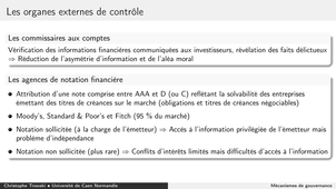 Mécanismes de gouvernance 3