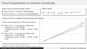 Analyse du risque des projets d'investissement 2